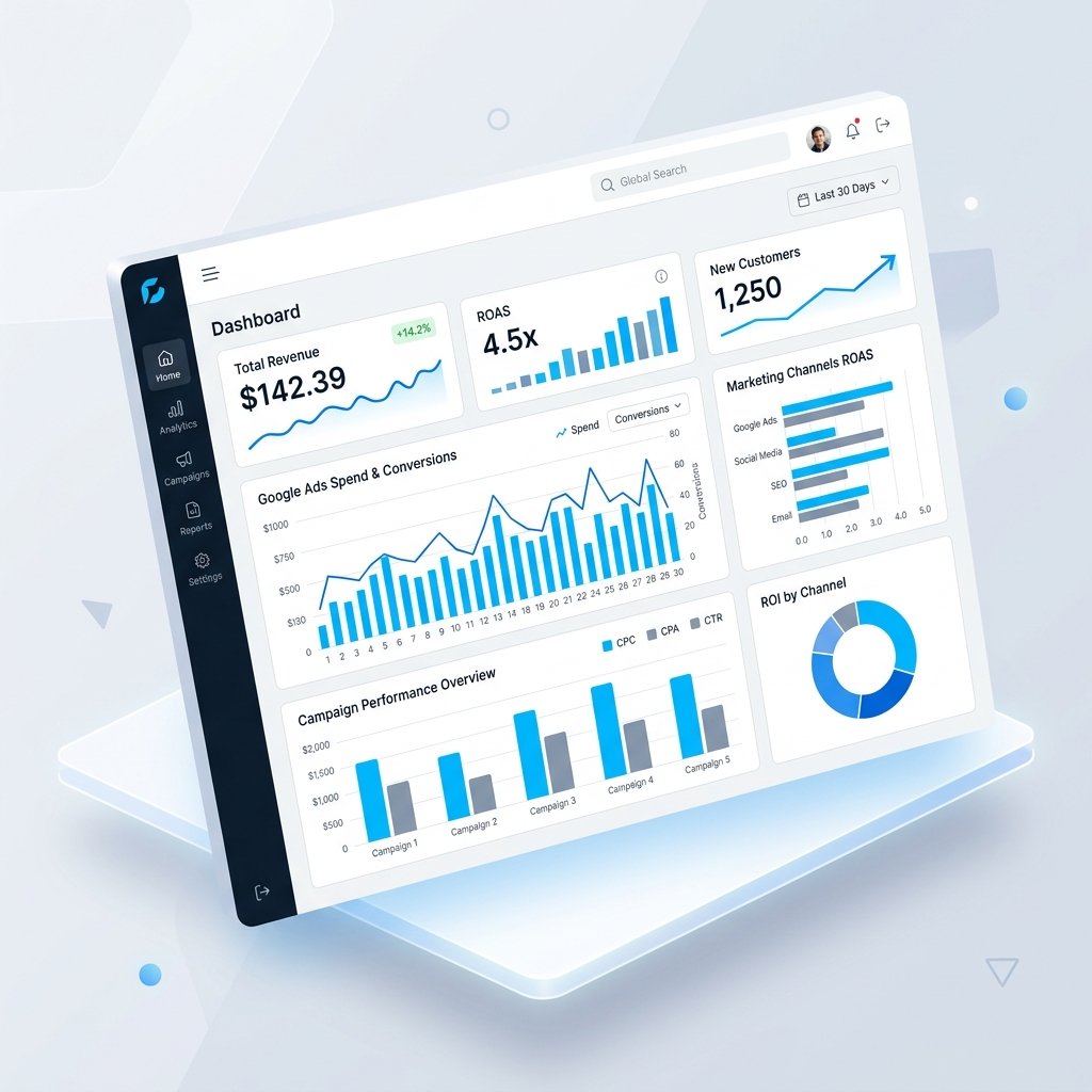 Google Ads Dashboard Mockup